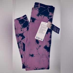 NWT LULULEMON POWER THRU LEGGINS - purple tie dye SIZE 6